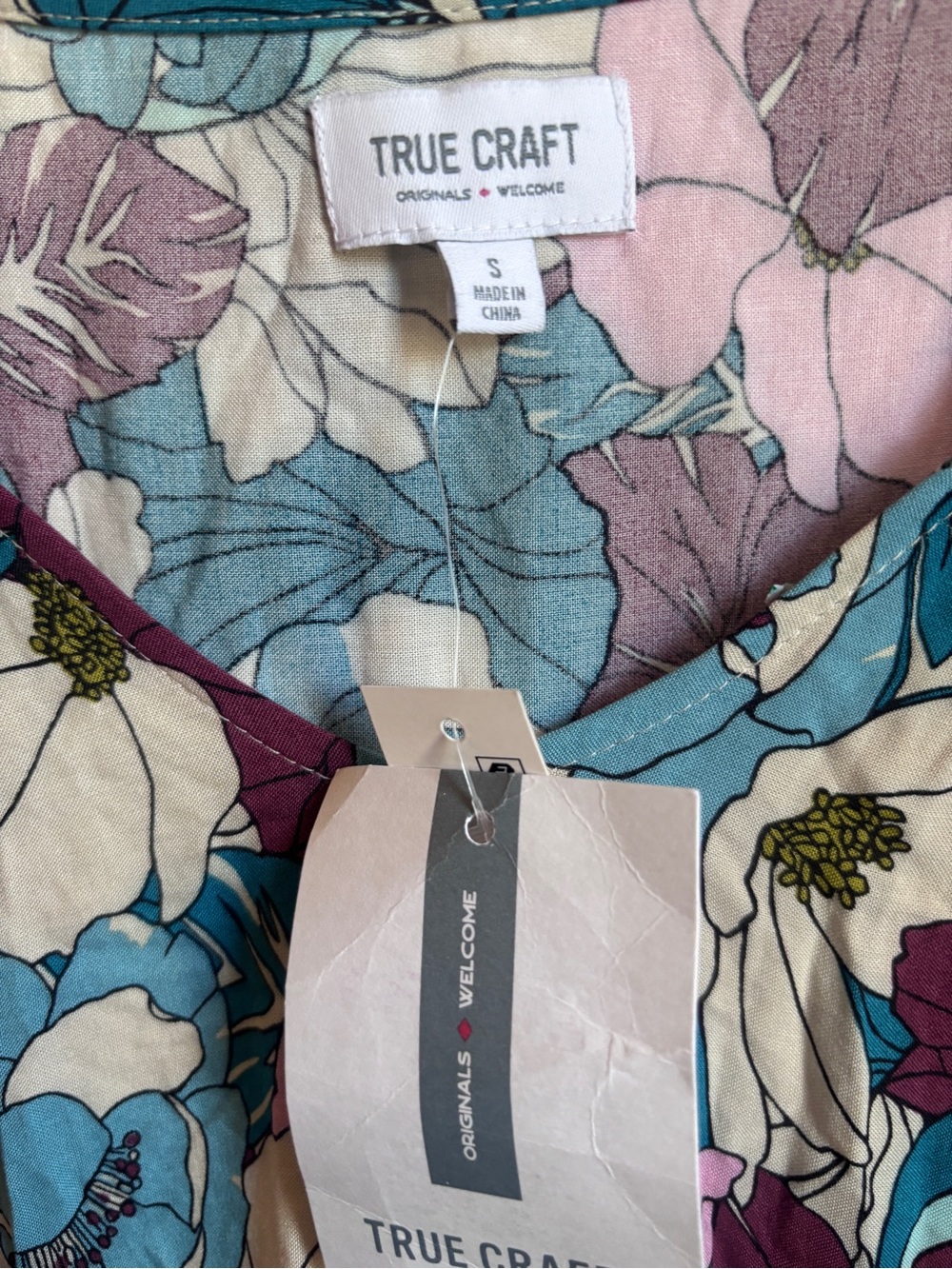 NWT True Craft Floral Tiered Midi Dress Small Boho Sleeveless Rayon Cottagecore - Picture 3 of 10